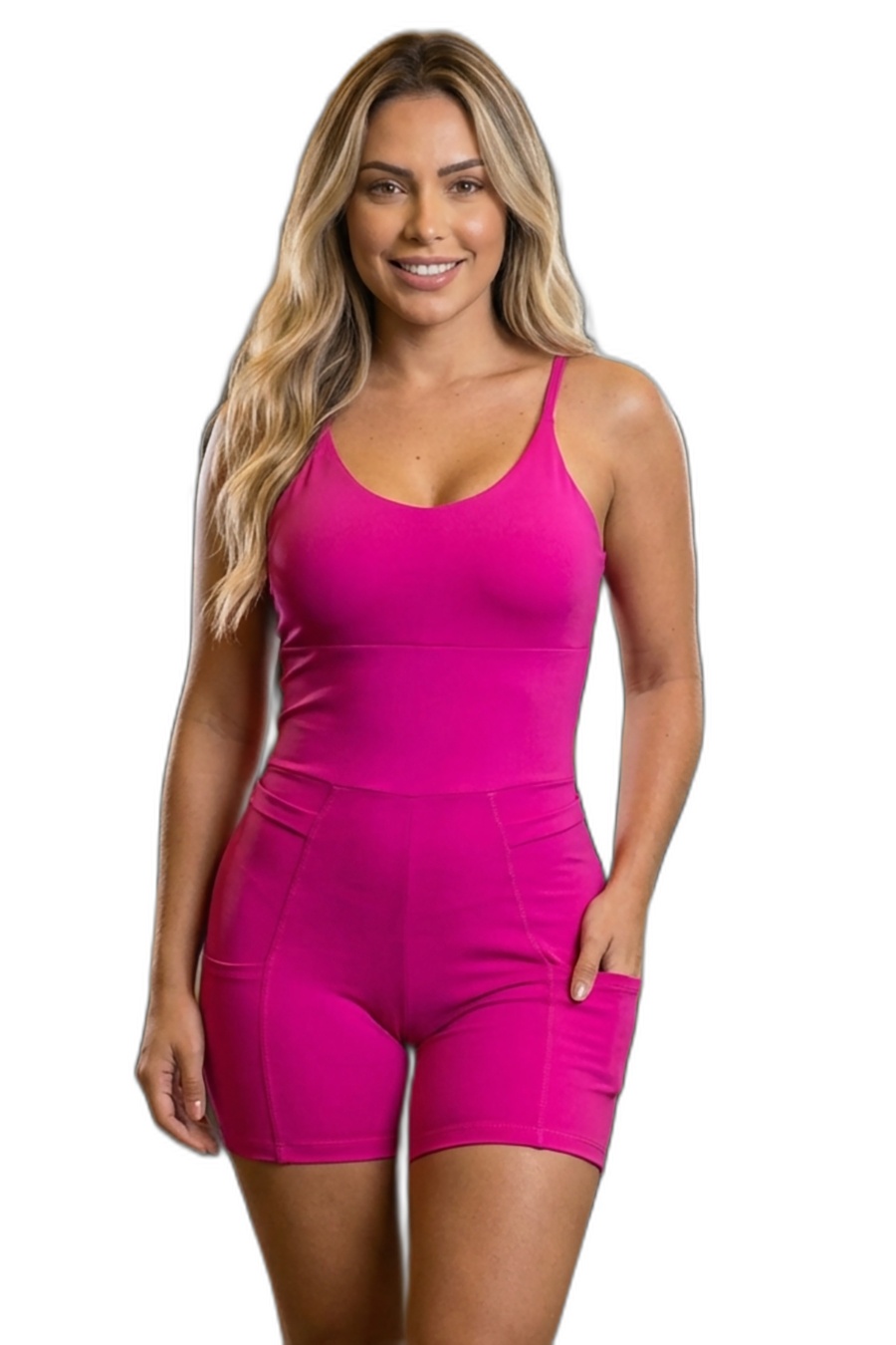 Macaquinho Fitness com Bolso Lateral — referência 19385